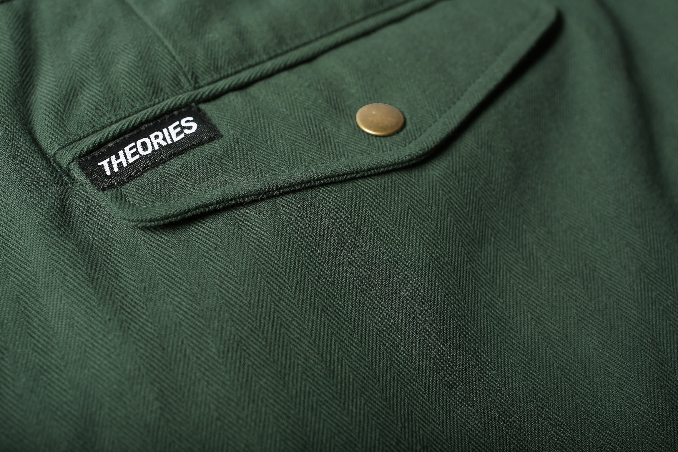 Theories Herringbone Hunting Jacket Dark Green