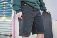 Theories Plaza Denim Shorts Washed Black Prebook