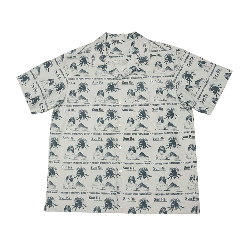 THEORIES VACATION SHIRT SLATE BUTTON UP FRONT