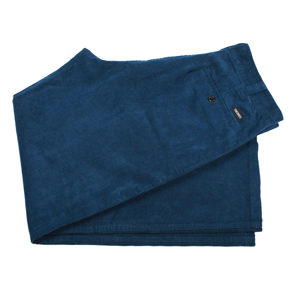 Theories Stamp Corduroy Pants Navy Folded