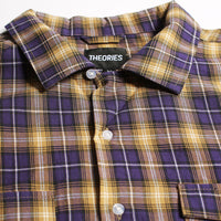 Theories Flannel Mechanics Shirt Purple