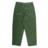 Theories Plaza Jeans Hunter Green w White Contrast Stitch Prebook