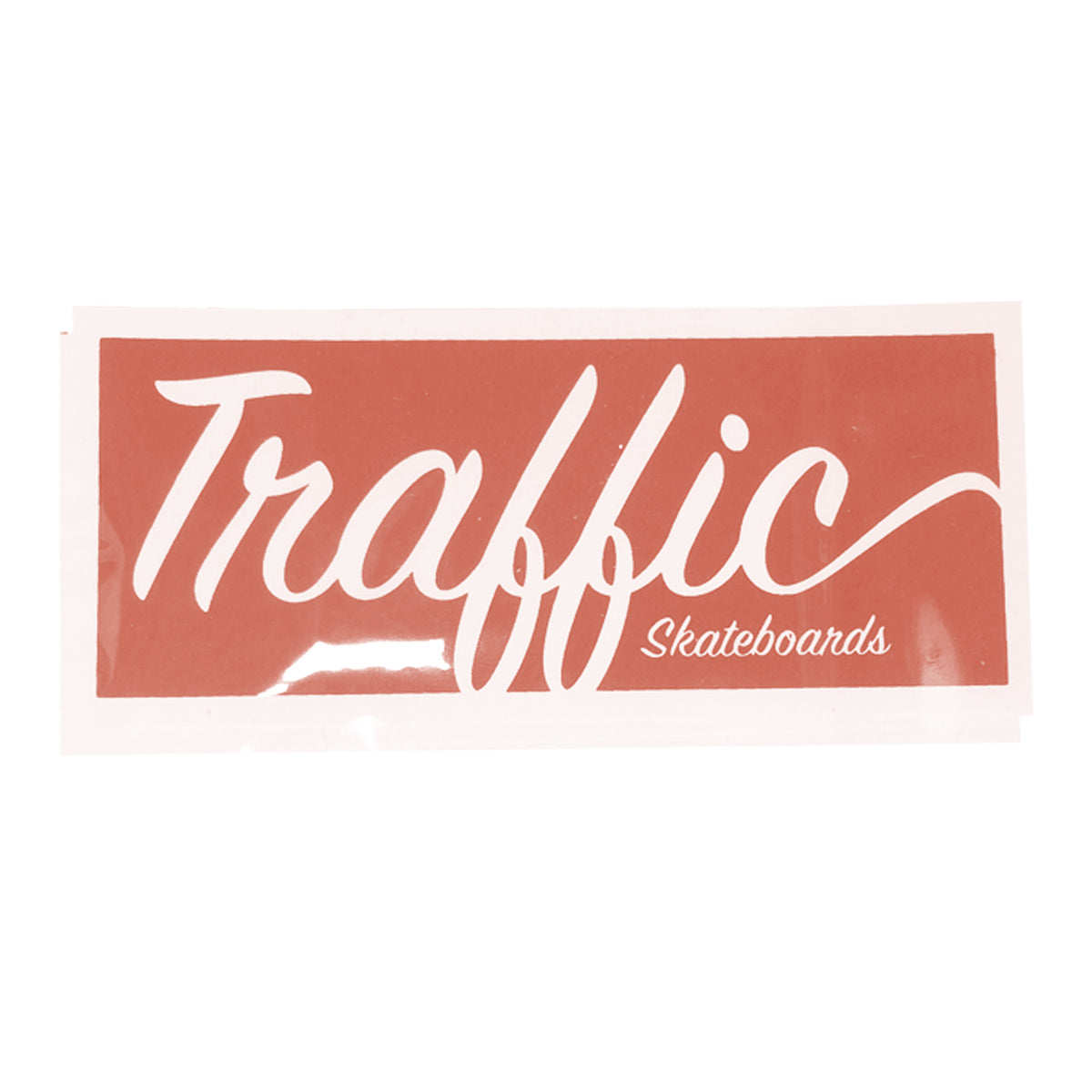 Traffic Skateboards Script Sticker Pack Orange